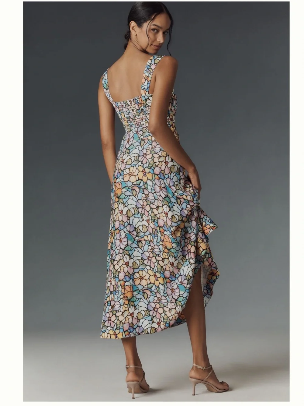 NWT Anthropologie Maeve The Jocelyn Sleeveless Slip Stained Glass Midi Dress - Picture 2 of 8